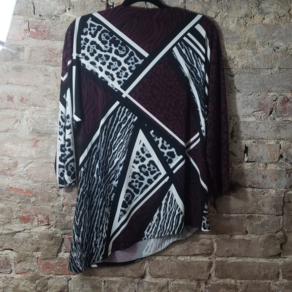 ALFANI Woman's blouse  size large animal print - Picture 7 of 8